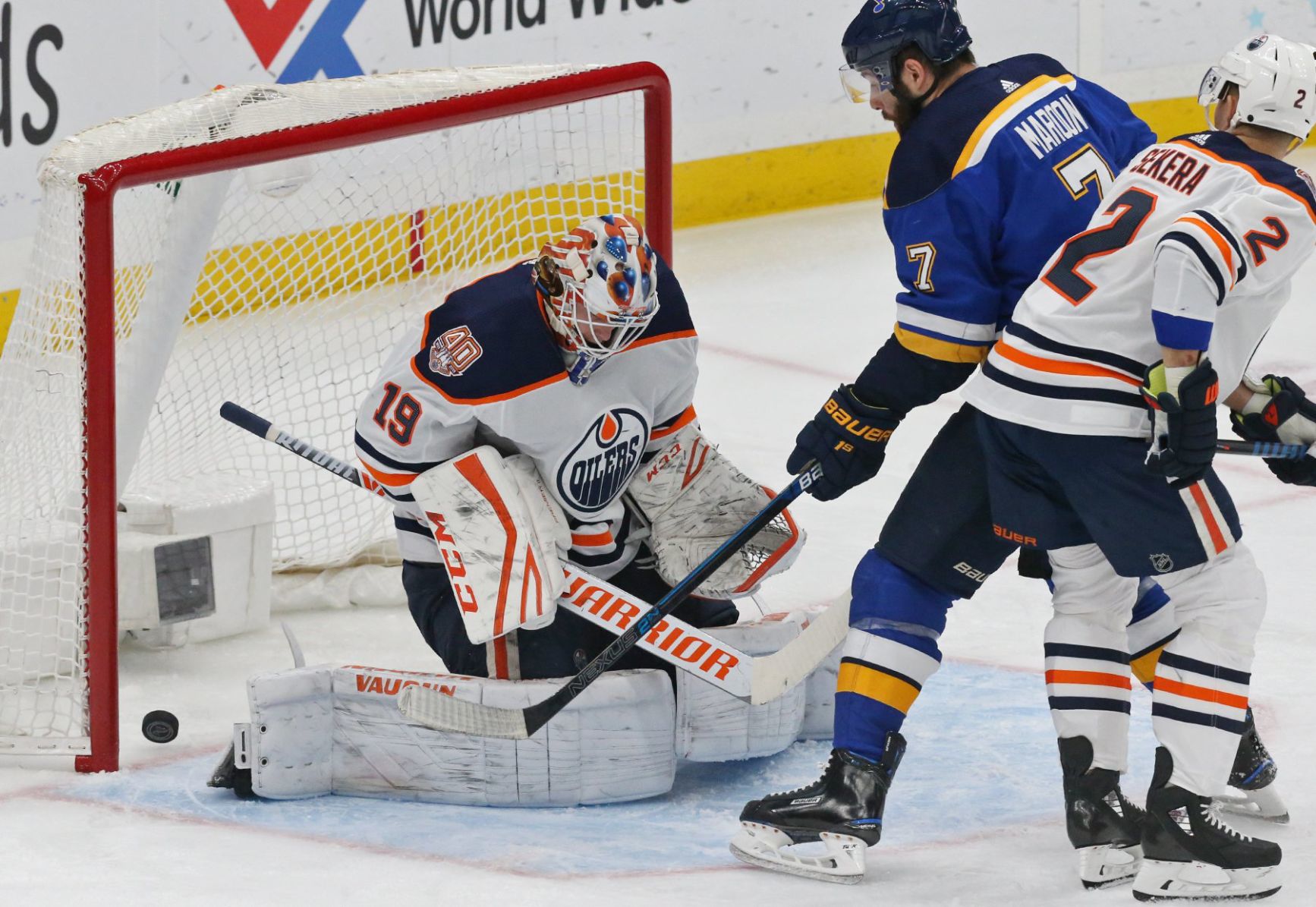 The Blues take on the Oilers at the Enterprise Center